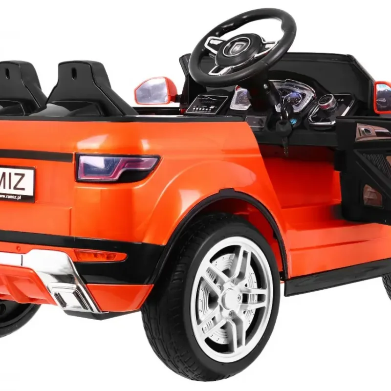 Дитячий електромобіль Rapid Racer Помаранчевий + Пульт + Вільний старт + EVA + MP3 LED