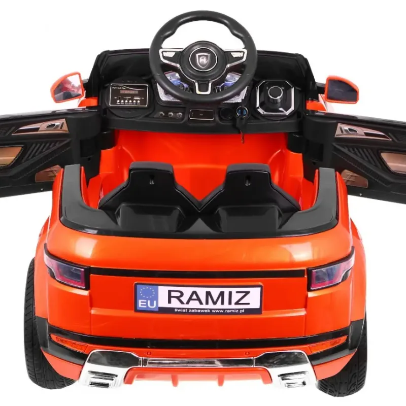Дитячий електромобіль Rapid Racer Помаранчевий + Пульт + Вільний старт + EVA + MP3 LED