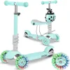 Дитячий самокат триколісний Ricokids Buggy м'ятний