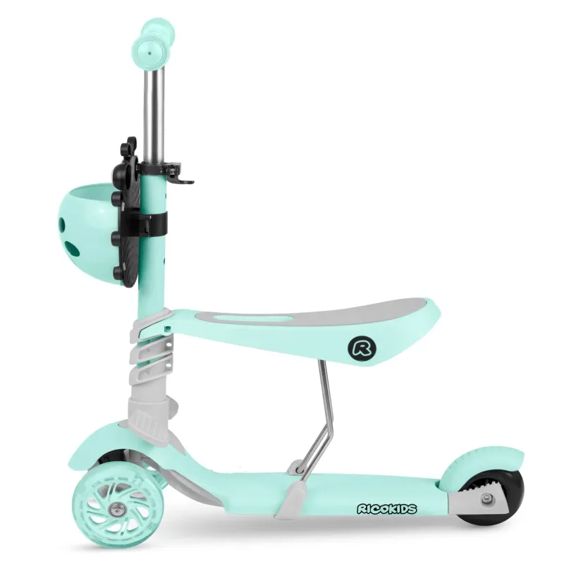 Дитячий самокат триколісний Ricokids Buggy м'ятний