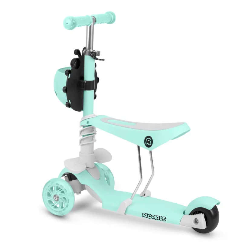 Дитячий самокат триколісний Ricokids Buggy м'ятний