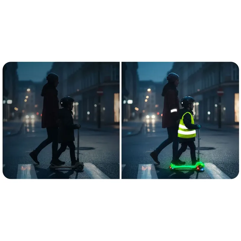 Дитячий самокат триколісний Ricokids Glow бірюзовий