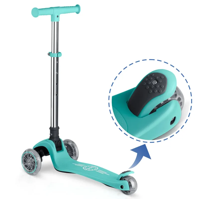 Дитячий самокат триколісний Ricokids Glow бірюзовий