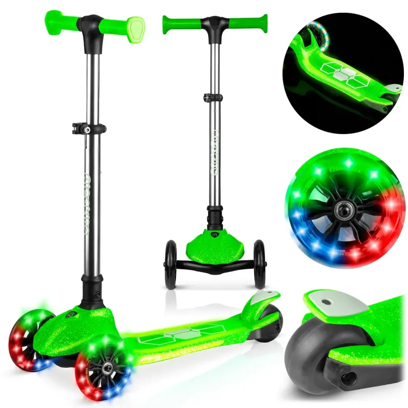 Дитячий самокат триколісний Ricokids Jelly зелений