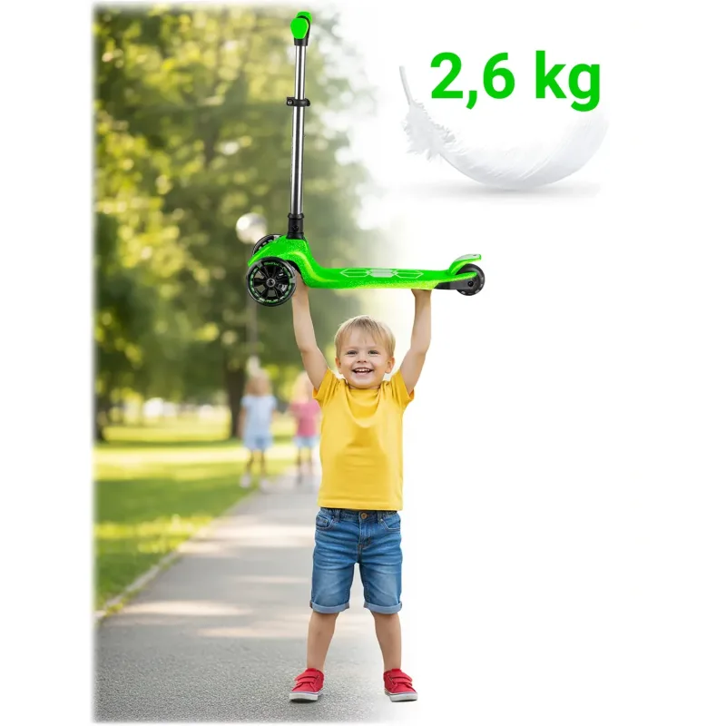Дитячий самокат триколісний Ricokids Jelly зелений