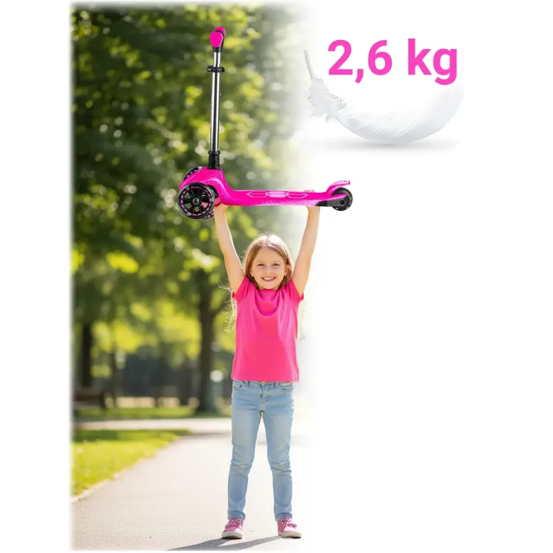 Дитячий самокат триколісний Ricokids Jelly рожевий Дитячий самокат триколісний Ricokids Jelly рожевий