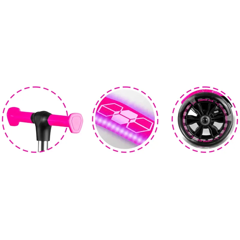 Дитячий самокат триколісний Ricokids Jelly рожевий Дитячий самокат триколісний Ricokids Jelly рожевий