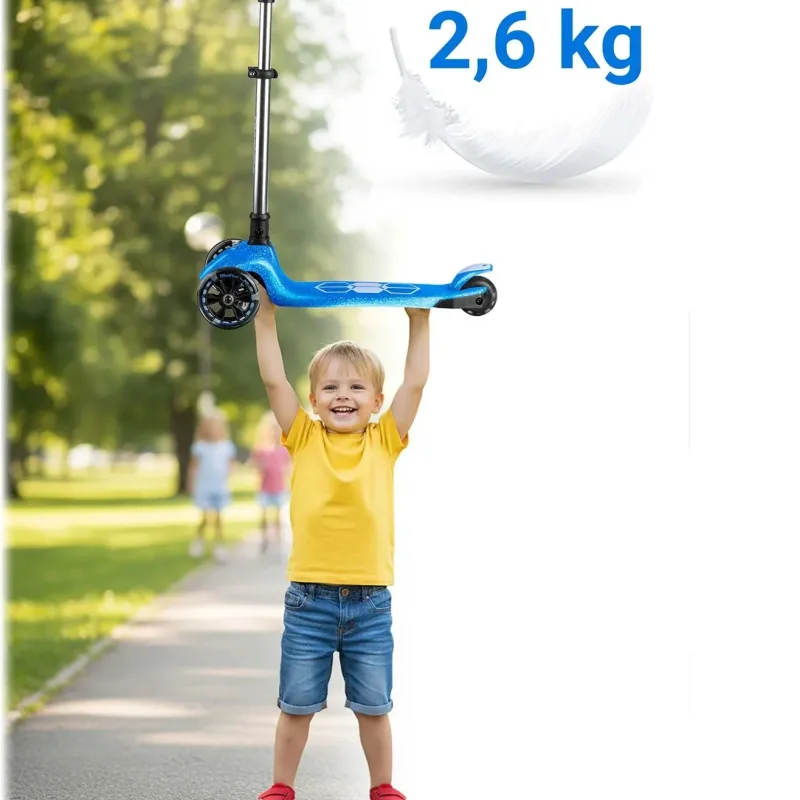 Дитячий самокат триколісний Ricokids Jelly синій