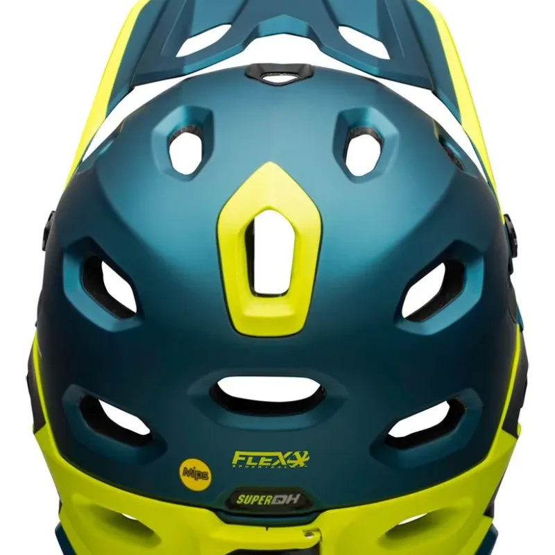 Шолом BELL SUPER DH MPS SPHERICAL full face розмір M 55-59 см, синьо-жовтий