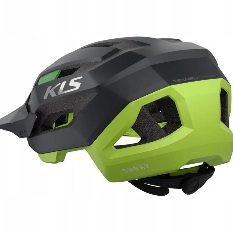 Шолом KELLYS KLS SHARP 3D fit розмір M/L 54-58 см, чорно-зелений