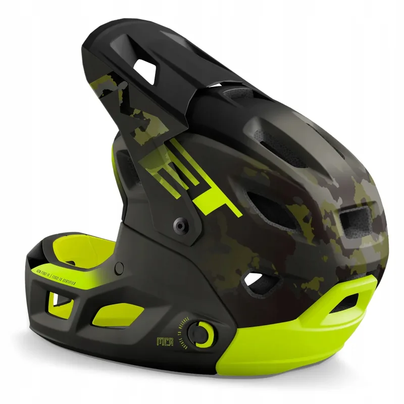 Шолом MET PARACHUTE MCR MIPS full face розмір M 56-58 см, чорно-зелений