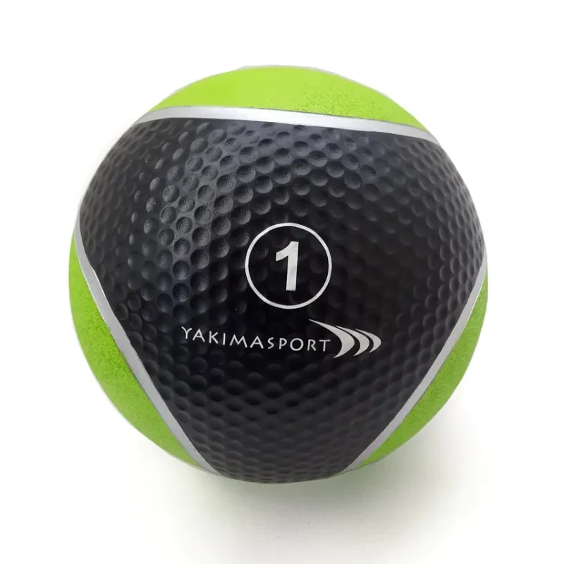 Медичний м'яч YakimaSport 1 кг, чорно-зелений