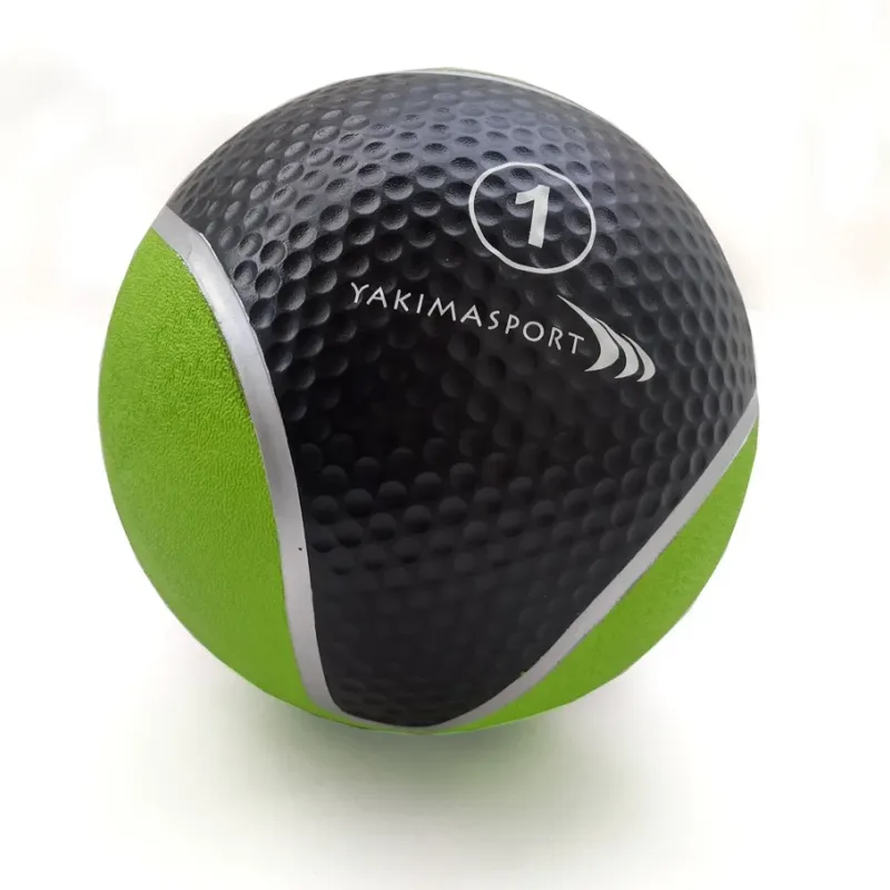 Медичний м'яч YakimaSport 1 кг, чорно-зелений Медичний м'яч YakimaSport 1 кг, чорно-зелений