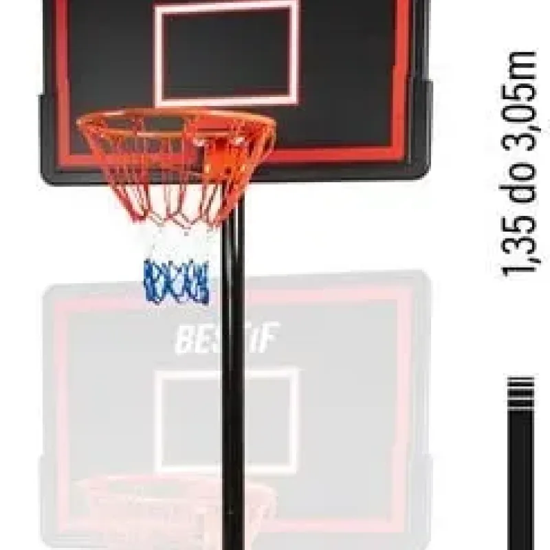 Стійка баскетбольна Bestif BTK02, 305 см, чорно-червона