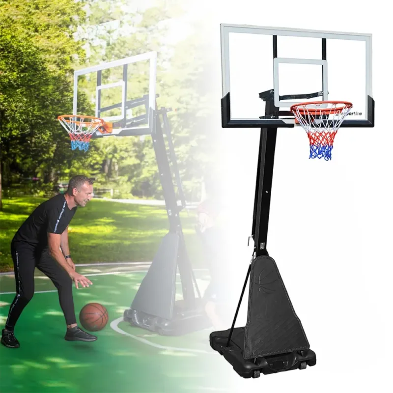 Стійка баскетбольна регульована inSPORTline Dunkster III 305 см, чорно-біла