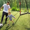 Ворота футбольні Neo‑Sport Dots NS‑473 300 х 200 х 120 см, чорно-червоні