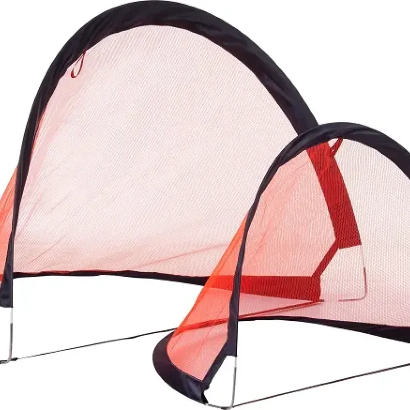 Ворота футбольні Pure2Improve POP-UP 120 x 86 см, чорно-червоні