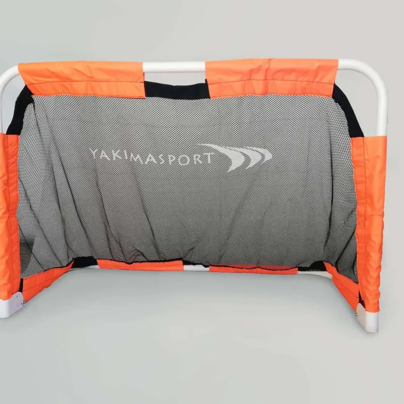 Ворота футбольні Yakimasport Mini 120 x 80 x 60 см, помаранчево-чорні
