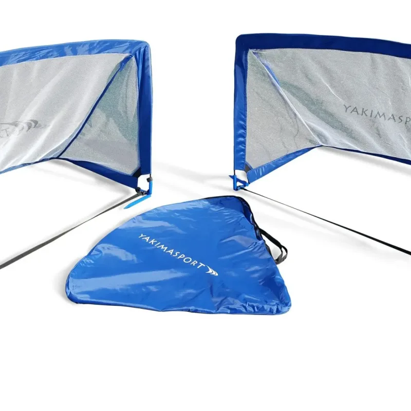 Ворота футбольні YakimaSport POP UP 120 х 80 см, біло-сині