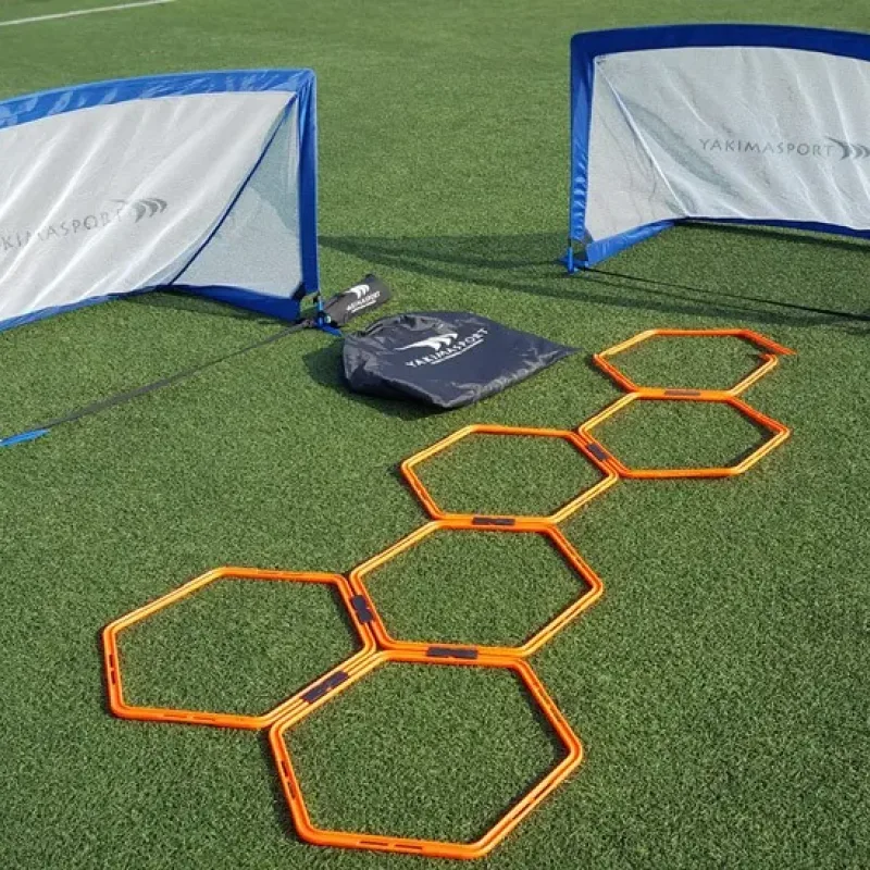 Ворота футбольні YakimaSport POP UP 120 х 80 см, біло-сині