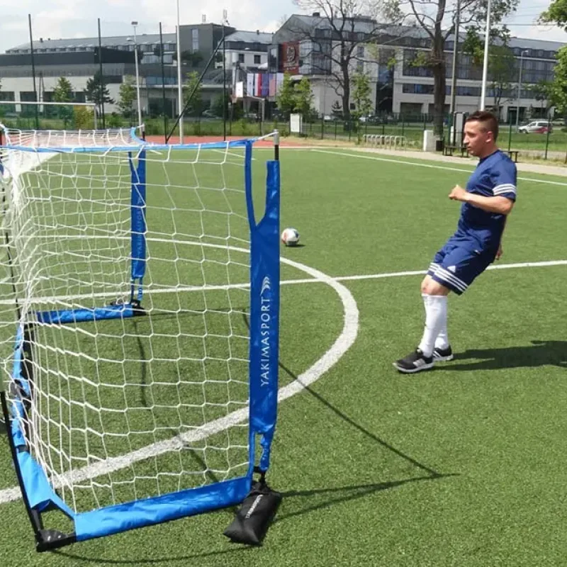 Ворота футбольні Yakimasport UNI 300 x 155 см, біло-сині Ворота футбольні Yakimasport UNI 300 x 155 см, біло-сині
