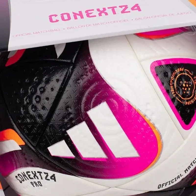 М'яч футбольний Adidas Conext 24 Pro IP1616 розмір 5, біло-рожевий М'яч футбольний Adidas Conext 24 Pro IP1616 розмір 5, біло-рожевий