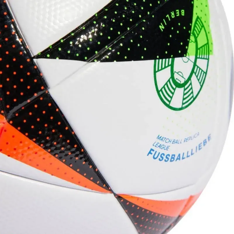 М'яч футбольний Adidas Euro24 Fussballiebe League IN9367 розмір 5, біло-чорний