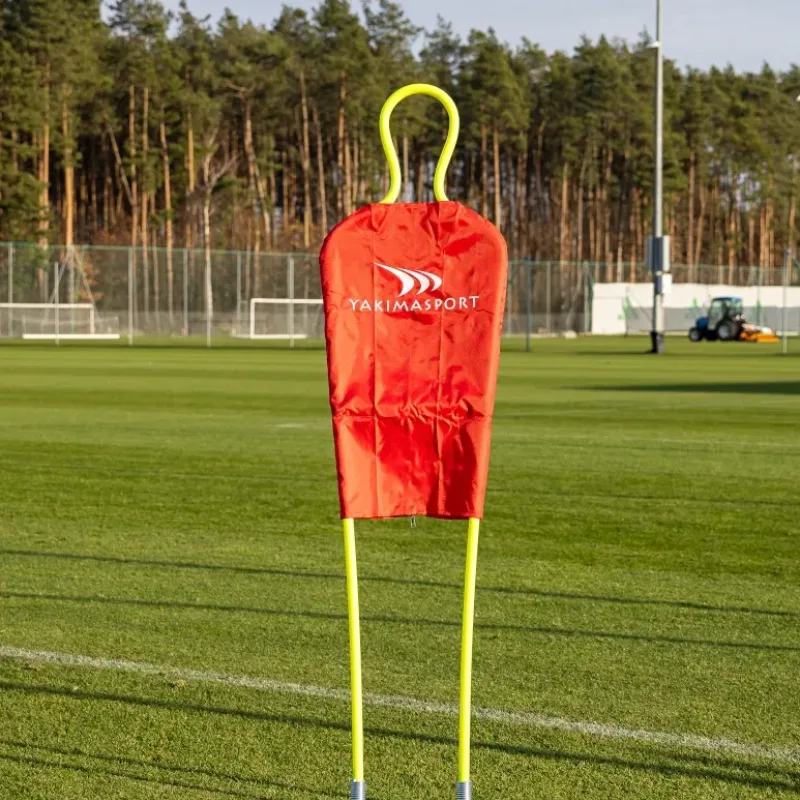 Манекен футболіста для тренувань Yakimasport Senior 180 см, червоно-зелений