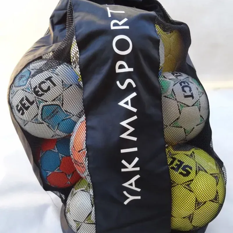 Сумка для м'ячів Yakimasport 100064 (10-15 м'ячів), чорна Сумка для м'ячів Yakimasport 100064 (10-15 м'ячів), чорна