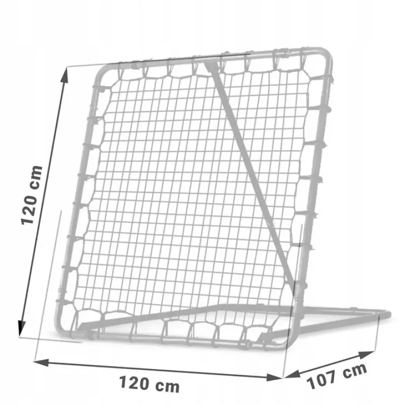 Сітка тренувальна для футболу Neo-Sport NS-1490 Rebounder 120 x 120 х 107 см, чорні Сітка тренувальна для футболу Neo-Sport NS-1490 Rebounder 120 x 120 х 107 см, чорні