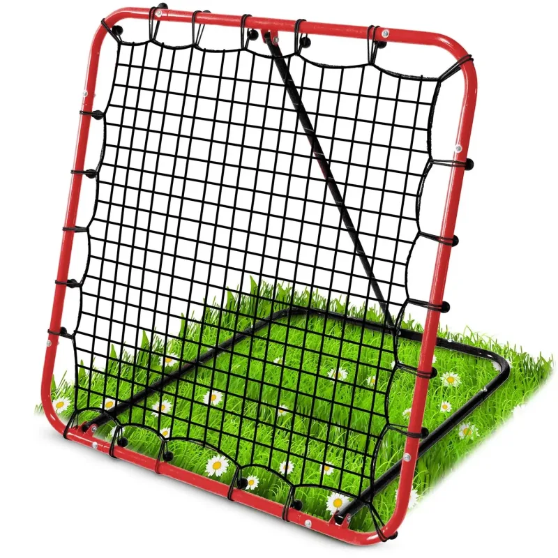 Сітка тренувальна для футболу Neo-Sport NS-491 Rebounder 120 x 120 х 107 см, червона