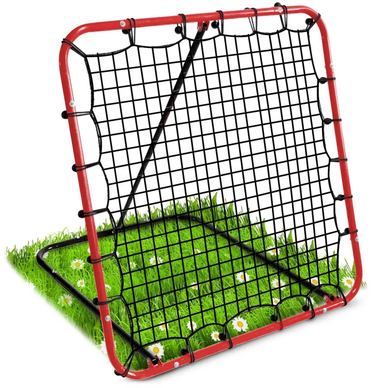 Сітка тренувальна для футболу Neo-Sport NS-491 Rebounder 120 x 120 х 107 см, червона