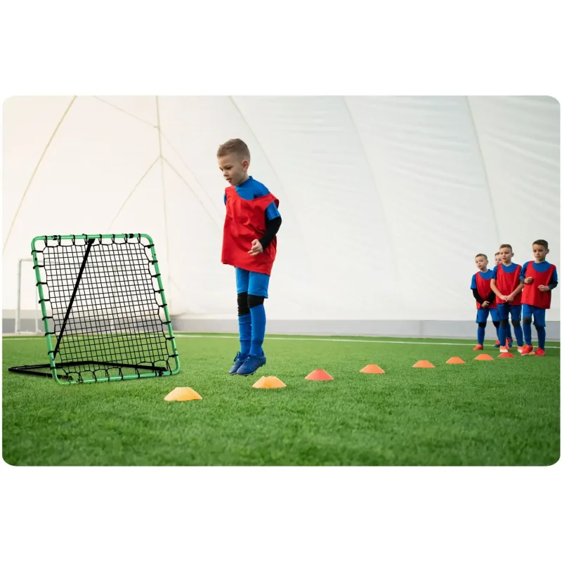 Сітка тренувальна для футболу Neo-Sport Rebounder 120 x 120 см, чорно-зелена