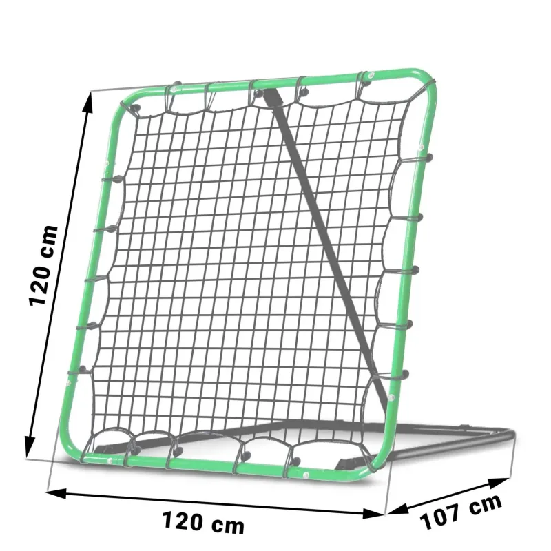 Сітка тренувальна для футболу Neo-Sport Rebounder 120 x 120 см, чорно-зелена