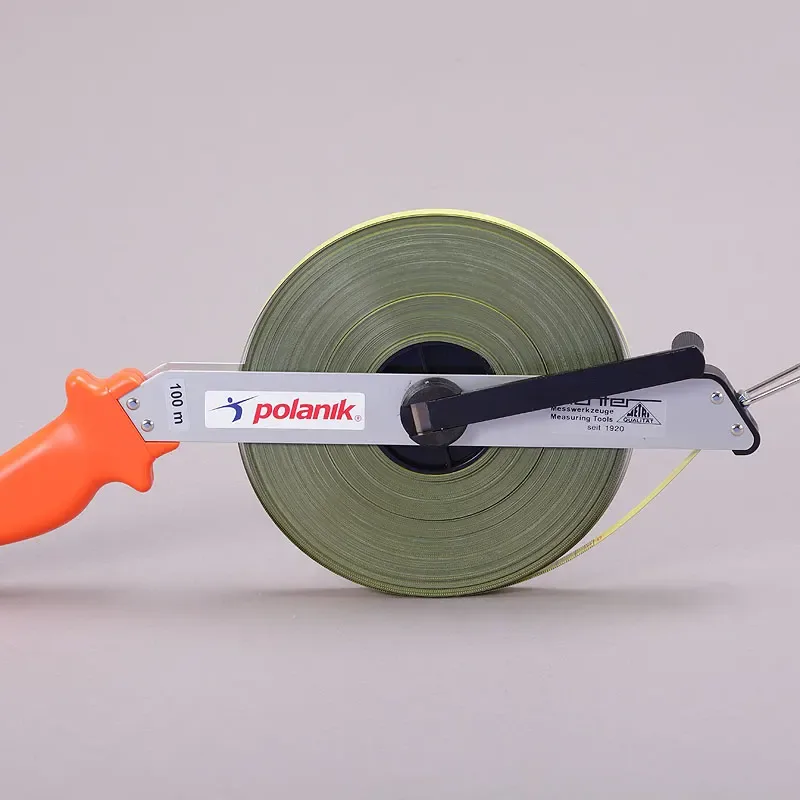Сталева рулетка 100 м, з ручкою Polanik SMTO-100