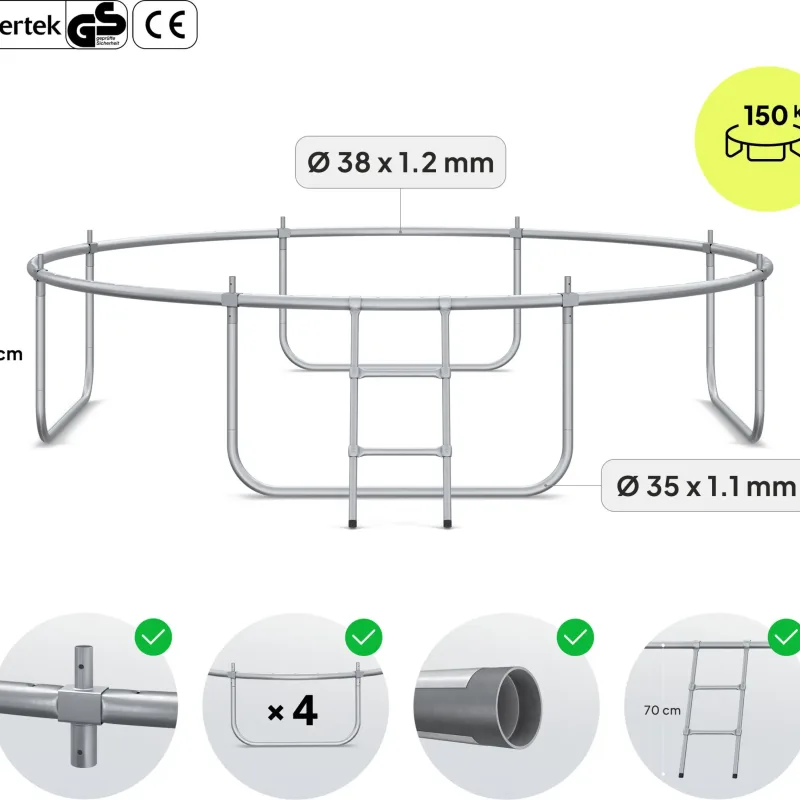 Батут Zipro Jump Pro Premium із внутрішньою сіткою 10FT (312 см)