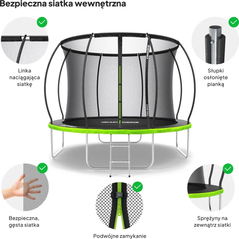 Батут Zipro Jump Pro Premium із внутрішньою сіткою 10FT (312 см)