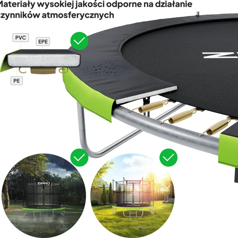 Батут Zipro Jump Pro із внутрішньою сіткою 8FT (252 см) Батут Zipro Jump Pro із внутрішньою сіткою 8FT (252 см)