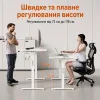 Комп'ютерний стіл SENSE7 NOJO LIGHT 120×60 см з електричним регулюванням висоти, білий Комп'ютерний стіл SENSE7 NOJO LIGHT 120×60 см з електричним регулюванням висоти, білий