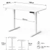 Комп'ютерний стіл SENSE7 NOJO LIGHT 120×60 см з електричним регулюванням висоти, білий Комп'ютерний стіл SENSE7 NOJO LIGHT 120×60 см з електричним регулюванням висоти, білий