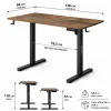 Комп'ютерний стіл SENSE7 NOJO LIGHT 120×60 см з електричним регулюванням висоти, темно-коричневий Комп'ютерний стіл SENSE7 NOJO LIGHT 120×60 см з електричним регулюванням висоти, темно-коричневий