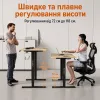 Комп'ютерний стіл SENSE7 NOJO LIGHT 120×60 см з електричним регулюванням висоти, світло-коричнево-чорний Комп'ютерний стіл SENSE7 NOJO LIGHT 120×60 см з електричним регулюванням висоти, світло-коричнево-чорний
