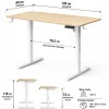Комп'ютерний стіл SENSE7 NOJO LIGHT 120×60 см з електричним регулюванням висоти, світло-коричнево-білий Комп'ютерний стіл SENSE7 NOJO LIGHT 120×60 см з електричним регулюванням висоти, світло-коричнево-білий