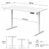 Комп'ютерний стіл SENSE7 NOJO LIGHT 140×70 см з електричним регулюванням висоти, білий