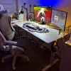 Комп'ютерний стіл SENSE7 NOJO LIGHT 140×70 см з електричним регулюванням висоти, білий