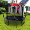 Батут inSPORTline Flea PRO з внутрішньою сіткою 244 см чорний