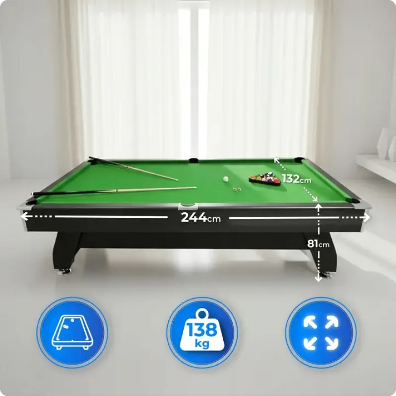 Більярдний стіл THUNDER BOLD-BLACK 8FT, 244 х 132 х 81 см Більярдний стіл THUNDER BOLD-BLACK 8FT, 244 х 132 х 81 см