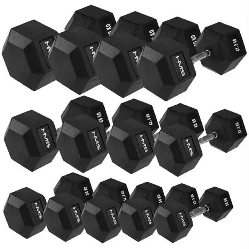 Гантель шестигранна HMS HEX PRO 37,5 кг Гантель шестигранна HMS HEX PRO 37,5 кг