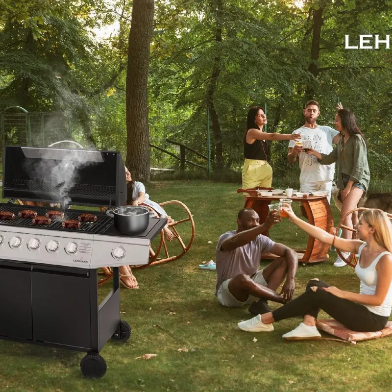 Газовий гриль LEHMANN VEGAS 12.8 kW 33.5 см x 72 см
