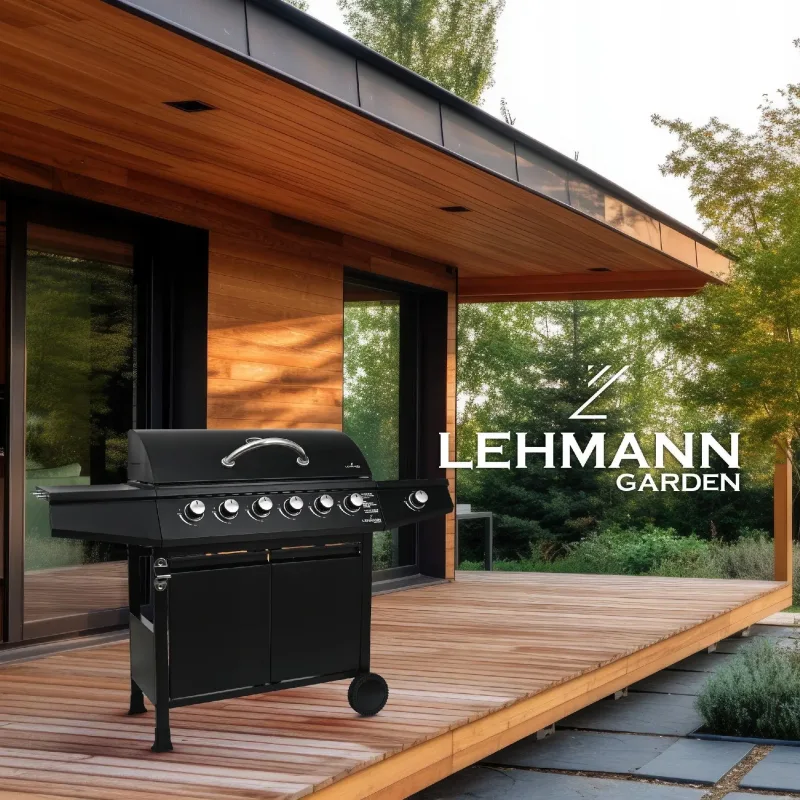 Газовий гриль LEHMANN VEGAS 6+1 чорний Газовий гриль LEHMANN VEGAS 6+1 чорний